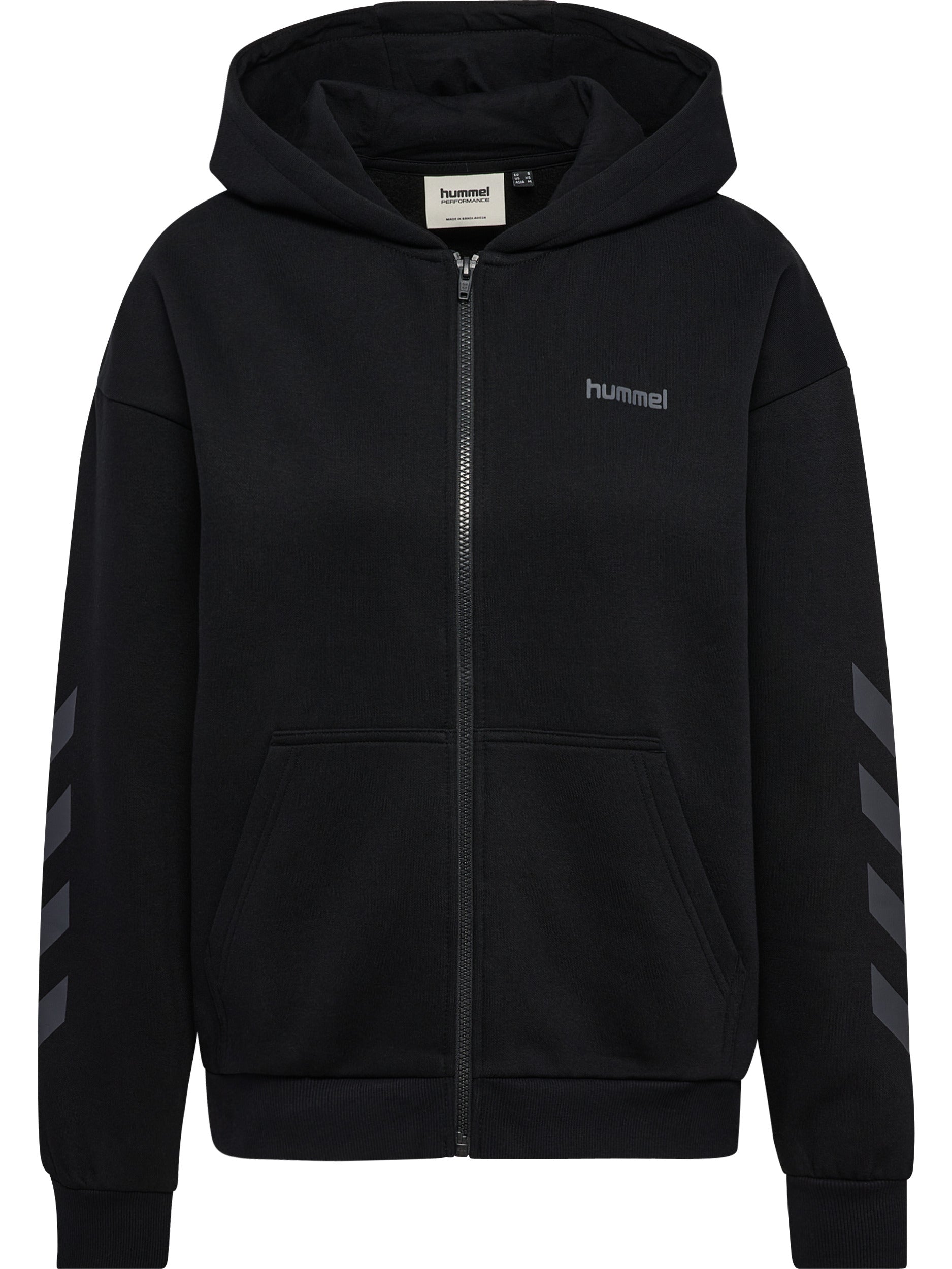 hmlKEEPER CHEVRON W ZIP HOODIE – BLACK