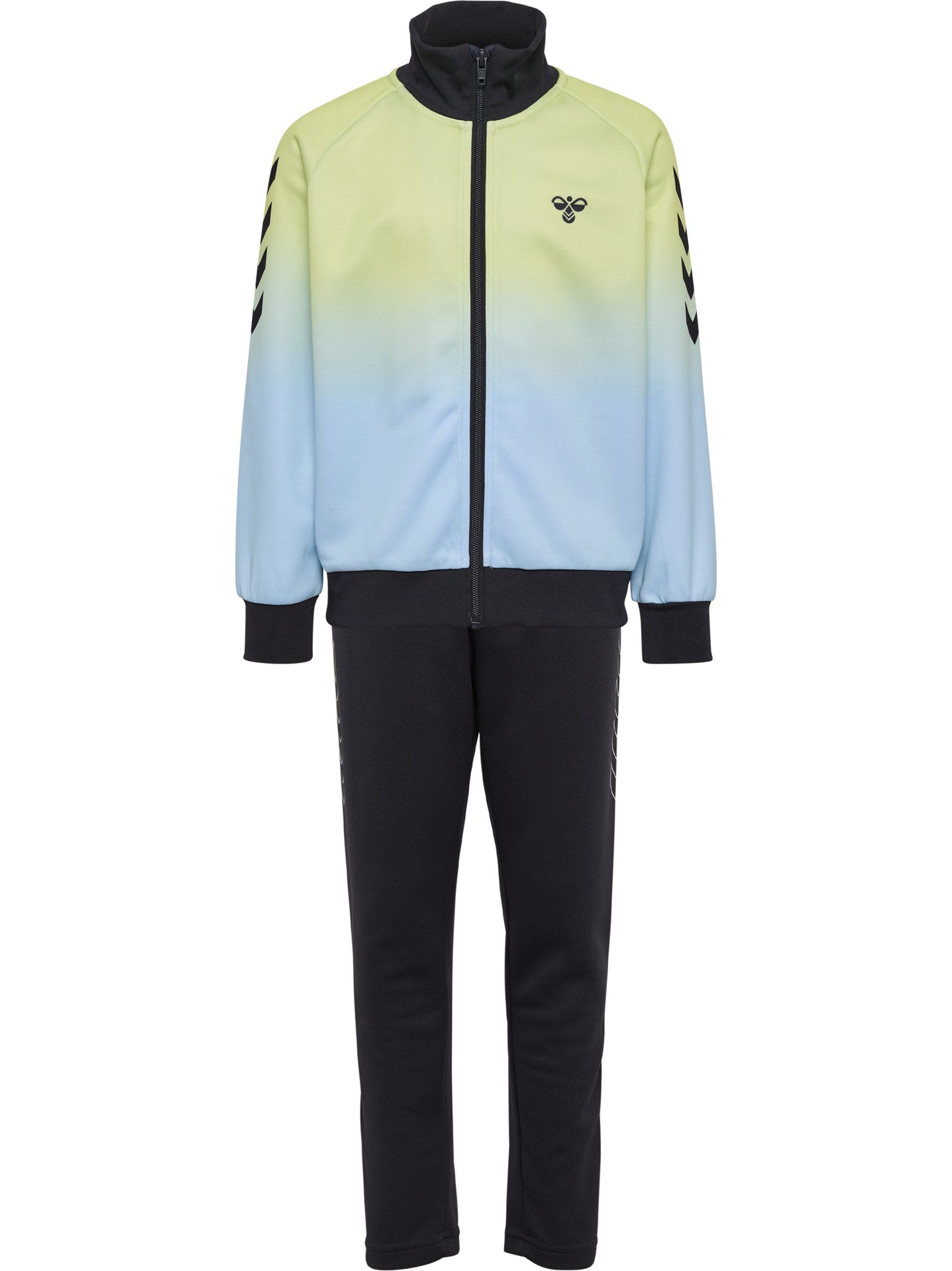 hmlJR GRADIENT TRACK SUIT – SHADOW LIME/BLACK