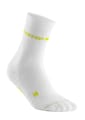 CEP NEON MID-CUT SOCKS, WHITE/NEON YELLOW, WOMEN